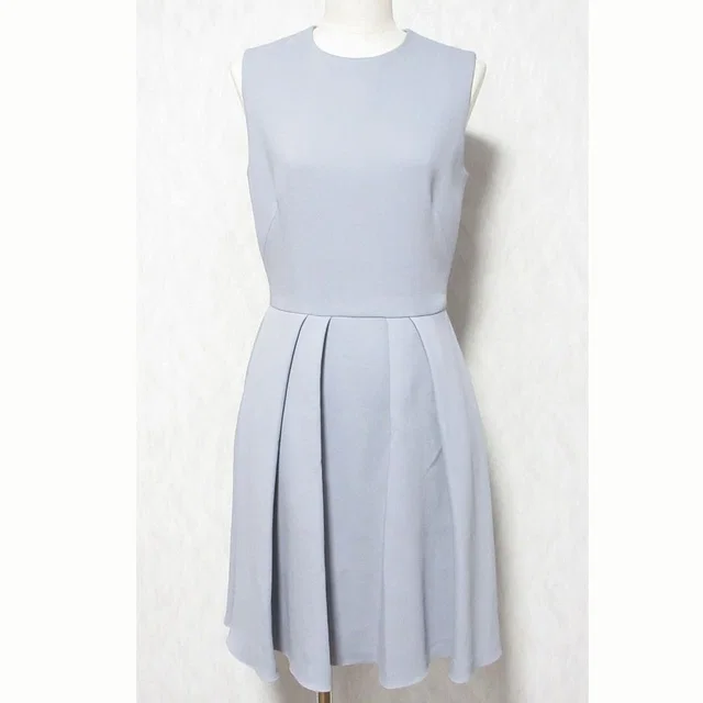Dior Wool Silk Sleeveless Dress Gray 36 in Grey Silk from The Reluxe, photo 1 of 1