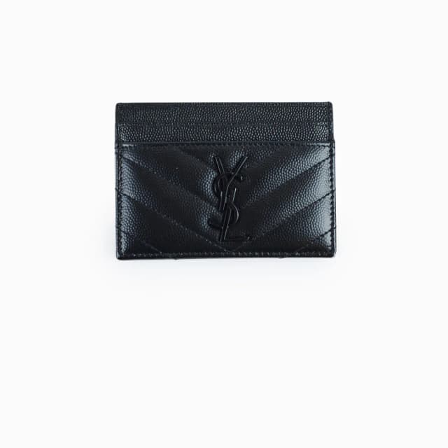 Saint Laurent Card Holder Black in Black Leather from The Purse Affair, photo 1 of 1