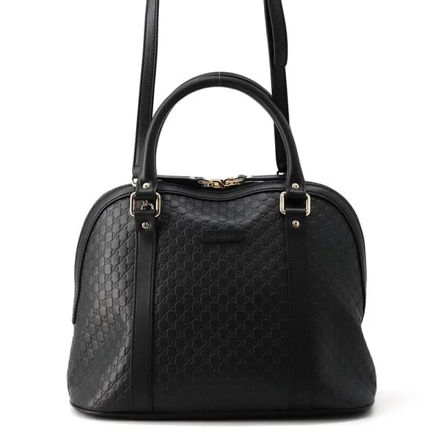 Gucci Micro Guccissima Leather 2-Way Shoulder Bag Black in Black Leather from The Reluxe, photo 1 of 1