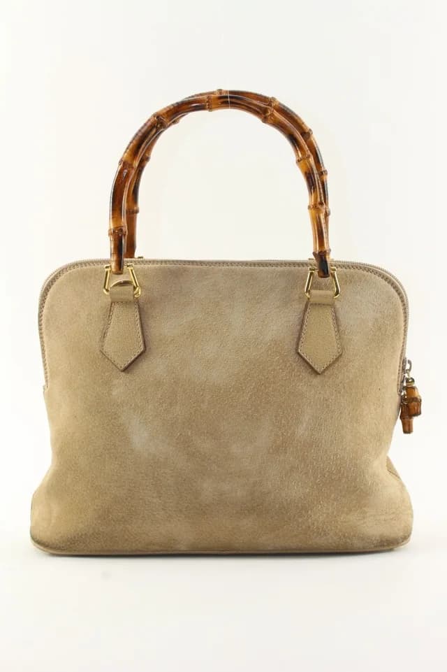Gucci Beige Suede Bamboo Dome in Beige Suede from Bagriculture, photo 1 of 1