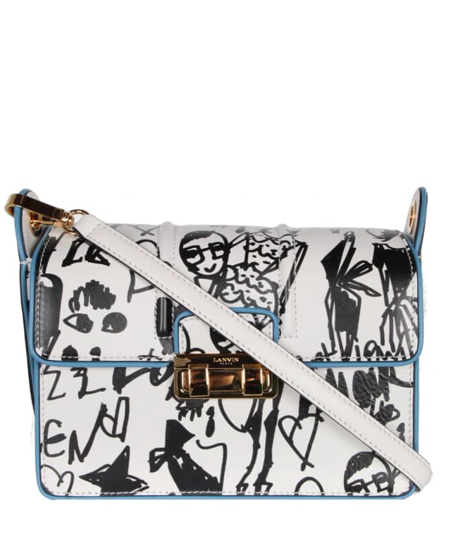Lanvin Small Jiji Silhouette Print, White/Black, image 1 of 1 from Cultstatus