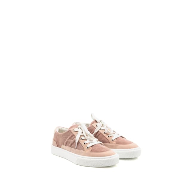 Hermès Size 36 Deep sneaker ribbed suede fabric/suede goatskin Rose Opaline SHW in Pink Goatskin from EMIER, photo 1 of 1