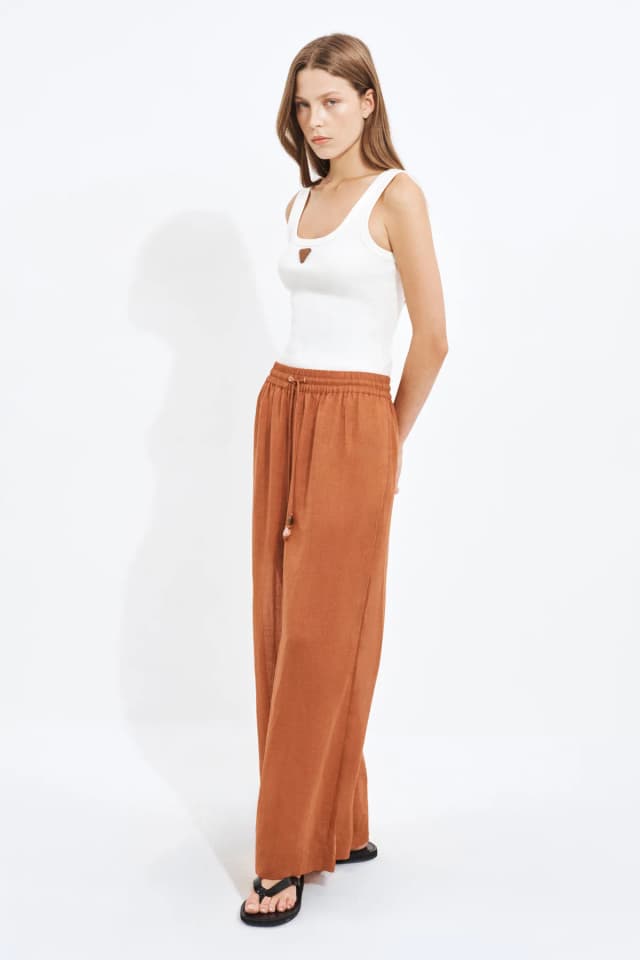 Aje Studio Renley Relaxed Pant in COPPER, image 1 of 1 from Aje