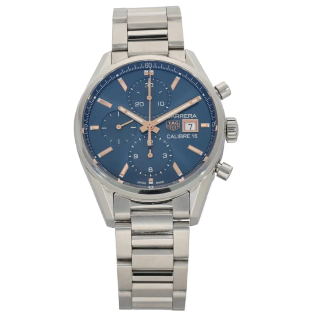 TAG Heuer Carrera CBK2115 41mm Stainless Steel Watch from H&T, photo 1 of 1