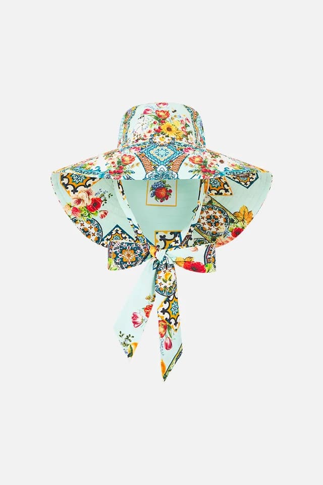 Camilla eBoutique WIDE BRIM BUCKET HAT WITH TIE MAGIC OF THE MERCADO, image 1 of 1 from CAMILLA