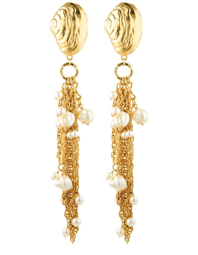 CHLOE Shells Earrings in Gold, image 1 of 1 from 24S (US)