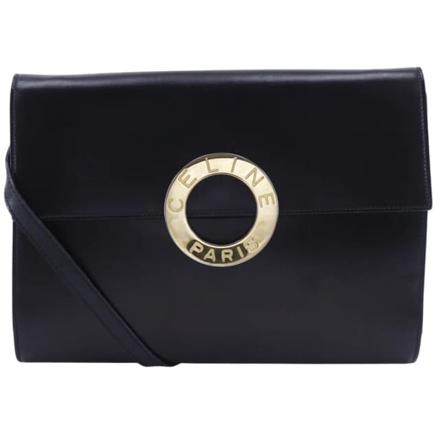 Celine 2-Way Clutch Vintage Calfskin Black in Black Calfskin from The Reluxe, photo 1 of 1