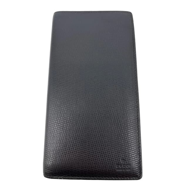 Gucci Leather Long Bi-fold Wallet Black 03948 in Black Leather from Dallas Designer Handbags, photo 1 of 1