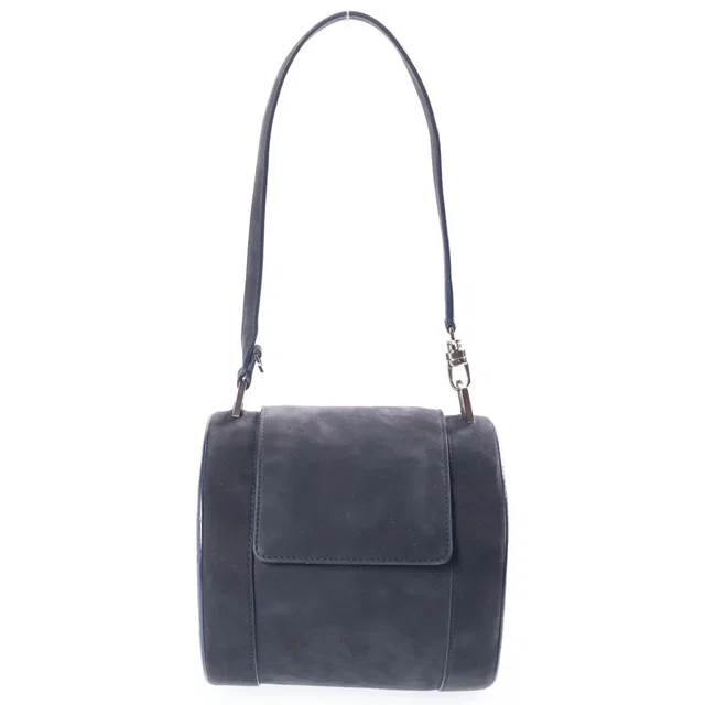 Bvlgari B.zero1 Suede Leather Handbag Navy Silver in Navy Suede from The Reluxe, photo 1 of 1