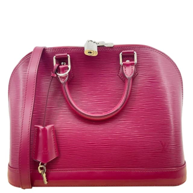 Louis Vuitton Alma PM Epi Leather Satchel Crossbody Bag Fuchsia in Pink Leather from Dallas Designer Handbags, photo 1 of 1