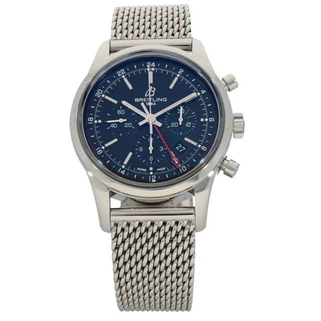 Breitling Transocean Chronograph GMT AB0451 43mm Stainless Steel Watch from H&T, photo 1 of 1