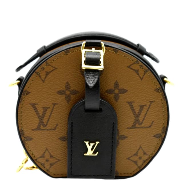 Louis Vuitton Boite Chapeau Mini Reverse Monogram Canvas Shoulder Bag Brown in Brown Coated canvas from Dallas Designer Handbags, photo 1 of 1