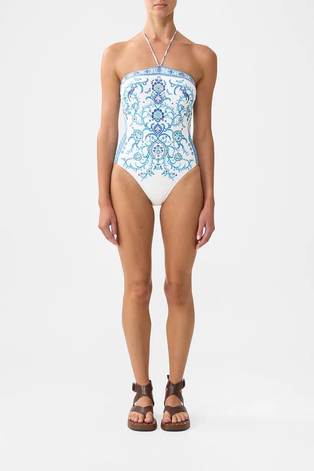 Camilla eBoutique BANDEAU ONE PIECE WITH HALTER TIE ISNIK LULLABY, image 1 of 1 from CAMILLA