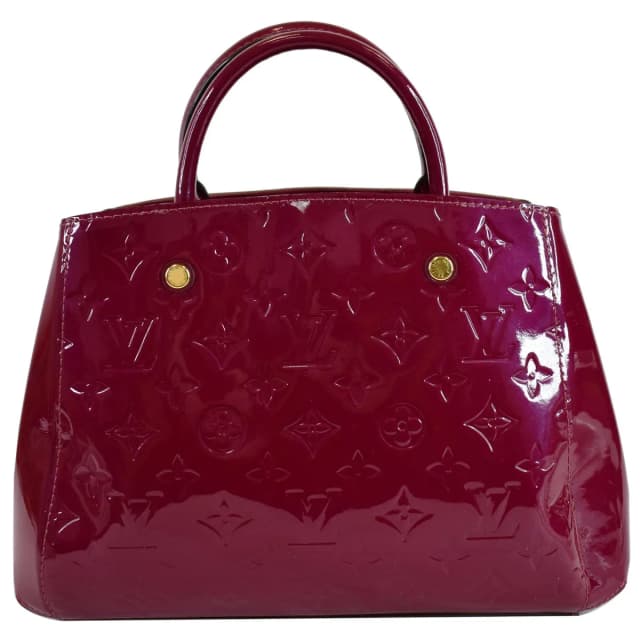 Louis Vuitton Montaigne BB Vernis Leather Tote Shoulder Bag Magenta in Leather from Dallas Designer Handbags, photo 1 of 1