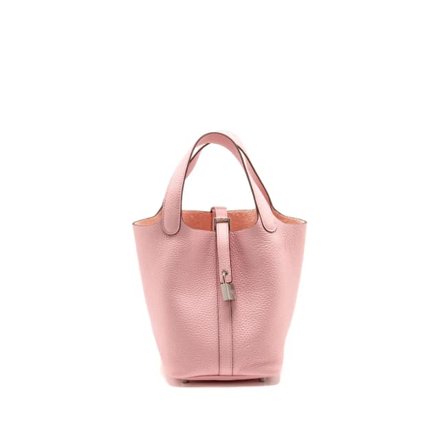 Hermès Picotin 18 Lock Bag Clemence 3Q Rose Sakura SHW Stamp B in Pink Clemence leather from EMIER, photo 1 of 1