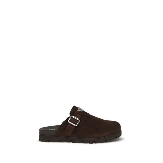 Prada Brown Calf Leather Bos Taurus Mules in Brown Calfskin from HEWI, photo 1 of 1