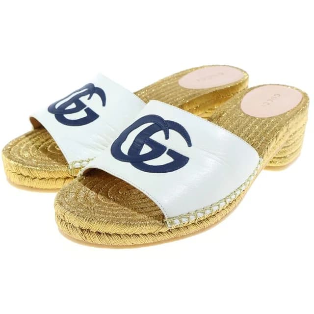 Gucci Interlocking G Sandals Gold in Gold from The Reluxe, photo 1 of 1