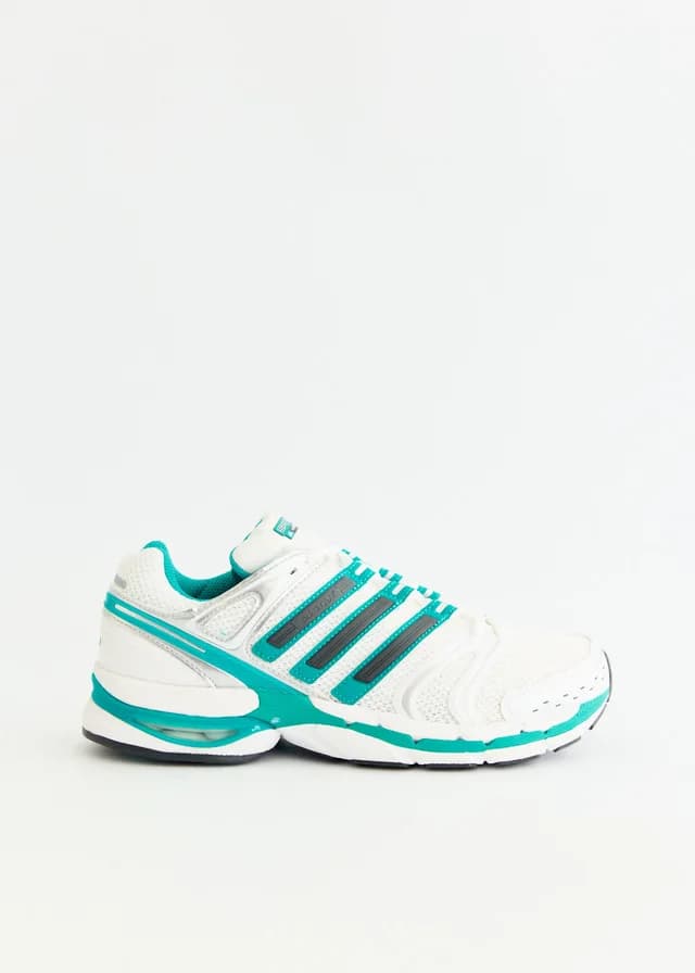 Adidas x Sporty & Rich Adistar Control 5 'Cloud White' Sneakers in ftwr white-carbon-pure teal, image 1 of 1 from Incu