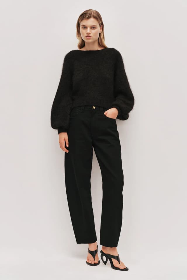 AJE Arissa Beaded Knit Jumper in BLACK, image 1 of 1 from Aje