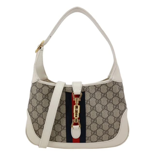 Gucci Jackie 1961 Small GG Supreme Canvas Hobo Bag Beige 636706 in Beige Canvas from Dallas Designer Handbags, photo 1 of 1