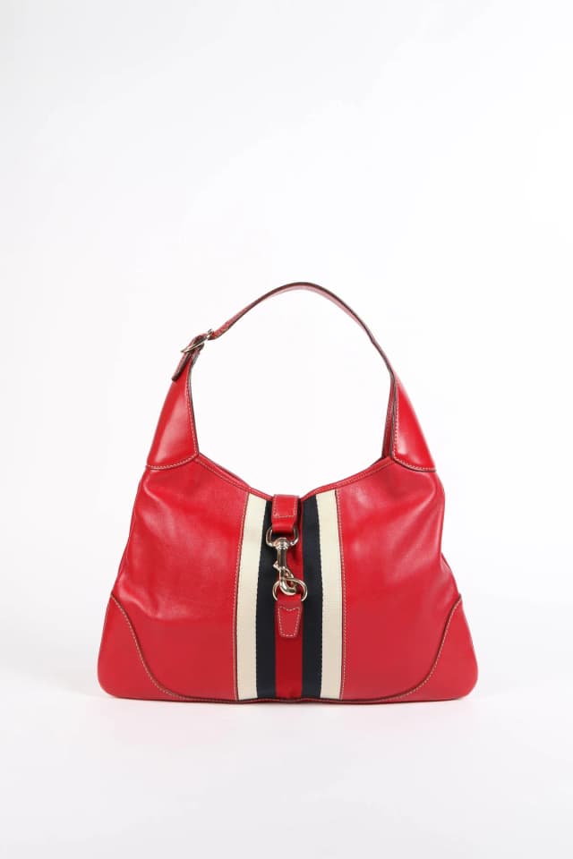 Gucci Vintage Red Leather Jackie Shoulder Bag in Red Leather from Break Archive, photo 1 of 1