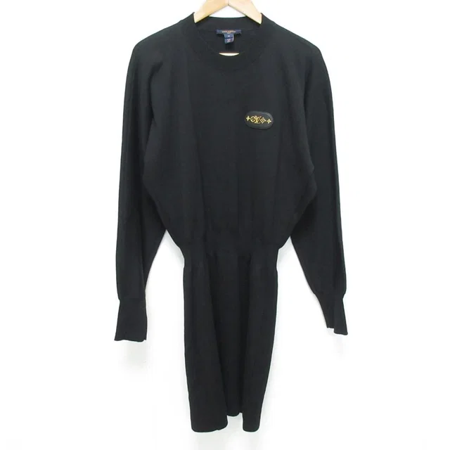 Louis Vuitton Logo Cashmere Blend Knit Dress Black Spring Summer Fall M in Black Cashmere from The Reluxe, photo 1 of 1