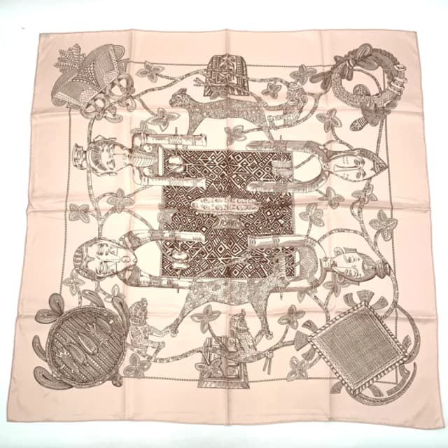 Hermès Carre 90 Silk Scarf Ashanti Pink in Pink Silk from The Reluxe, photo 1 of 1