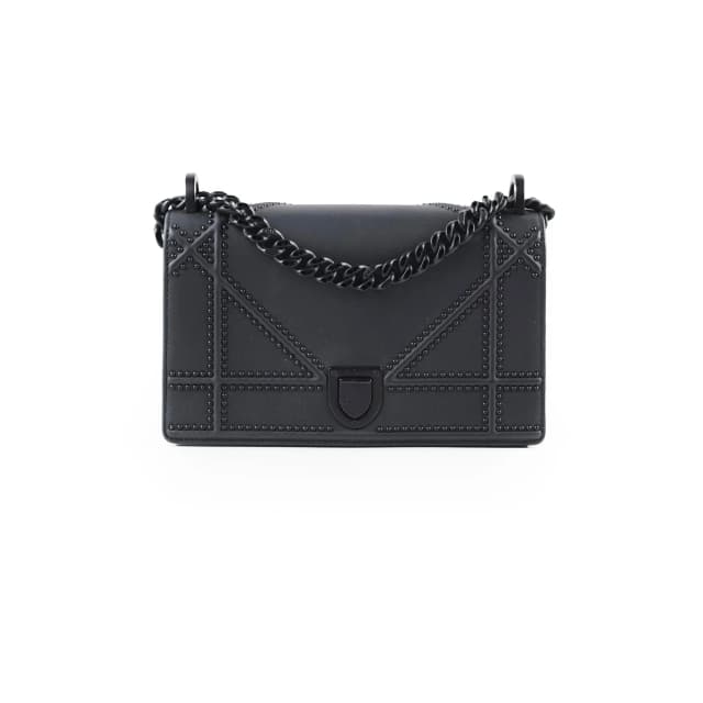 Dior Small Ultra Matte Calfskin Studded Diorama Flap Black in Black Calfskin from The Purse Affair, photo 1 of 1