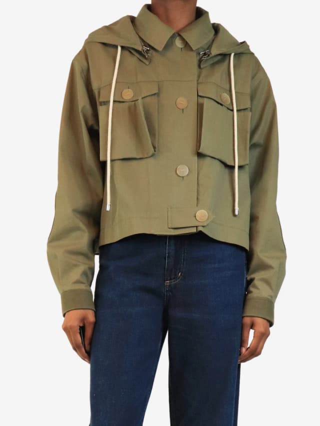 Loewe Army green cotton hooded jacket - size S in Green from Sign of the Times, photo 1 of 1