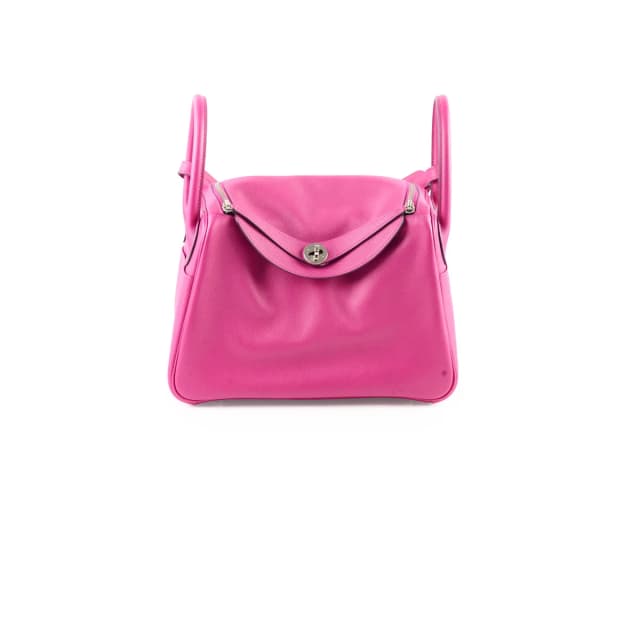 Hermès Lindy 30 Rose Pourpre- C Stamp in Pink Clemence leather from The Purse Affair, photo 1 of 1