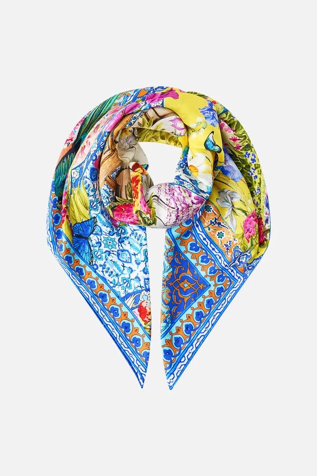 Camilla eBoutique LARGE CRYSTALLED SILK SQUARE SCARF SULTANAHMET SUMMER, image 1 of 1 from CAMILLA