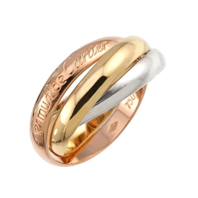 Cartier Trinity 53 Ring MM 18K Yellow Gold WG PG Triple Strand Three Gold Color 750 in Yellow from The Reluxe, photo 1 of 1