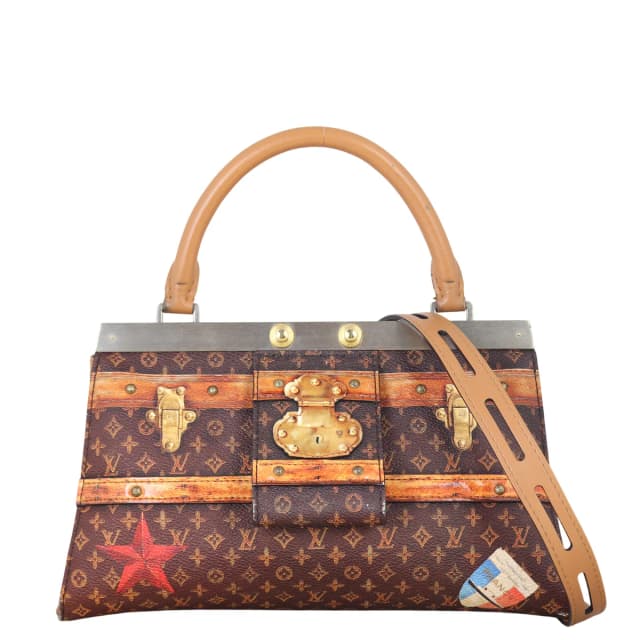 Louis Vuitton Time Trunk Crown Frame Bag Monogram Transformed in Calfskin from Luxe.It.Fwd, photo 1 of 1