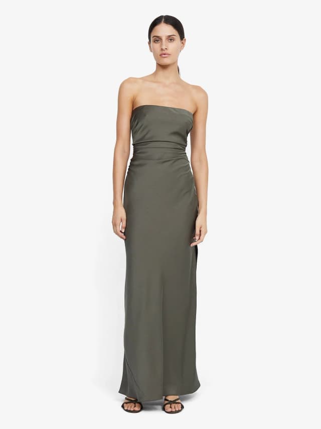 Bec&Bridge ETERNITY STRAPLESS MAXI DRESS - DARK WILLOW, image 1 of 1 from BEC + BRIDGE