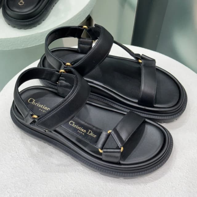 Dior D-Wave Sandals Sz 36 in Black Calfskin from Revivre, photo 1 of 1