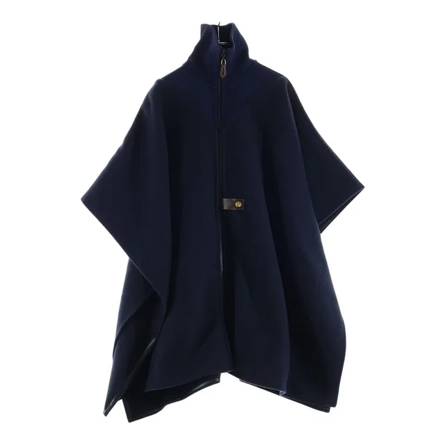 Louis Vuitton Cashmere Monogram Cape Poncho Navy Brown in Brown Cashmere from The Reluxe, photo 1 of 1