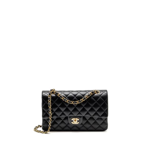 Chanel Medium Classic Double Flap Bag Lambskin Black GHW (Microchip) in Black Lambskin from EMIER, photo 1 of 1