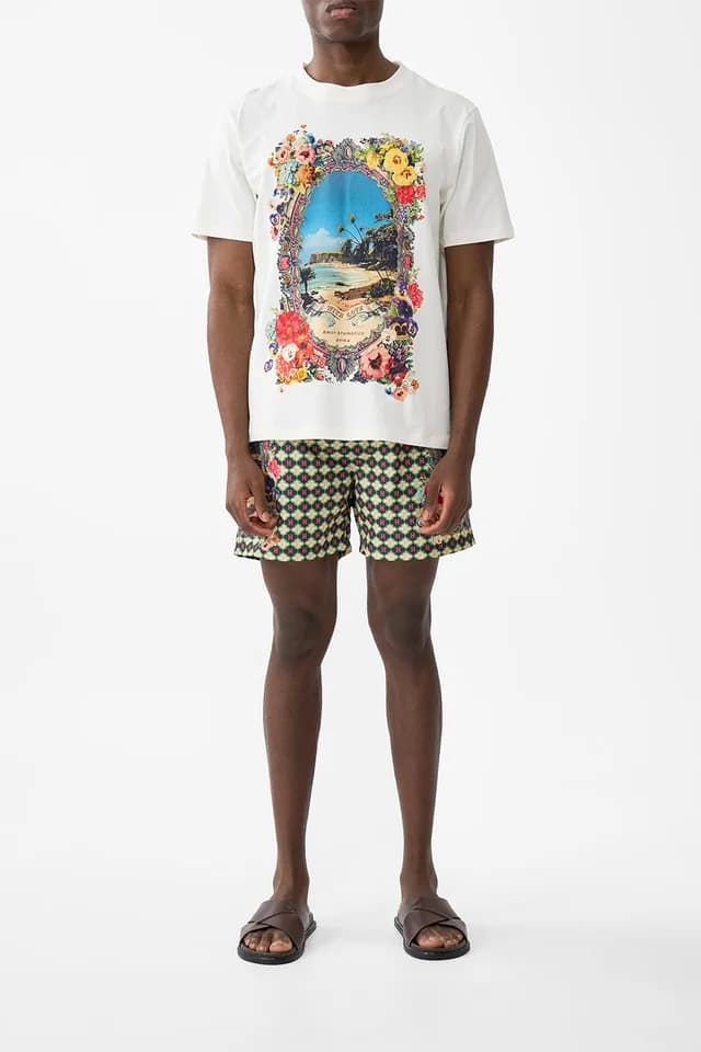 Camilla eBoutique RELAXED HEAVYWEIGHT CREW NECK TEE BATHING BOMBSHELL, image 1 of 1 from CAMILLA