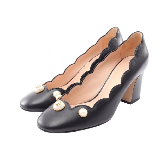 Gucci Pumps Double G Faux Pearl Leather Heels in Leather from The Reluxe, photo 1 of 1