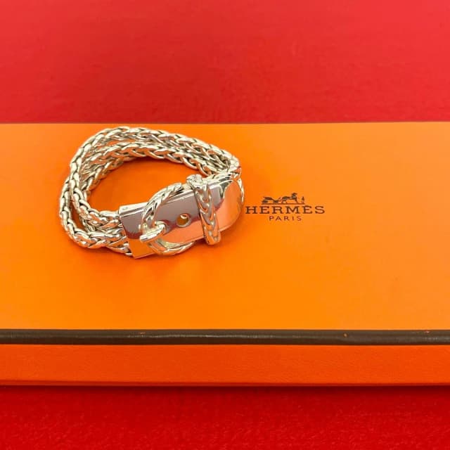 Hermès Vintage Diane 925 Sterling Silver Bracelet Bangle in Silver from The Reluxe, photo 1 of 1