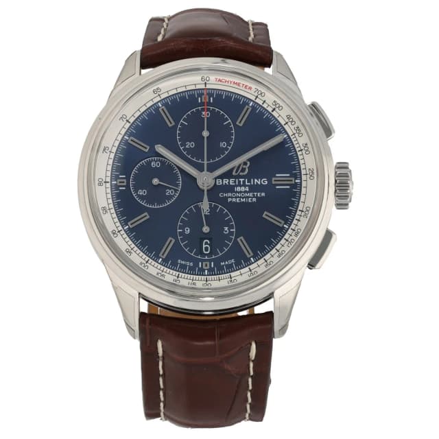 Breitling Premier Chronograph A13315 42mm Stainless Steel Watch in Leather from H&T, photo 1 of 1