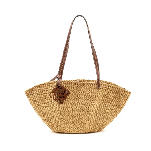 Loewe Anagram Shell Basket Tote Bag Raffia/Leather Brown/beige in Brown Raffia from EMIER, photo 1 of 1