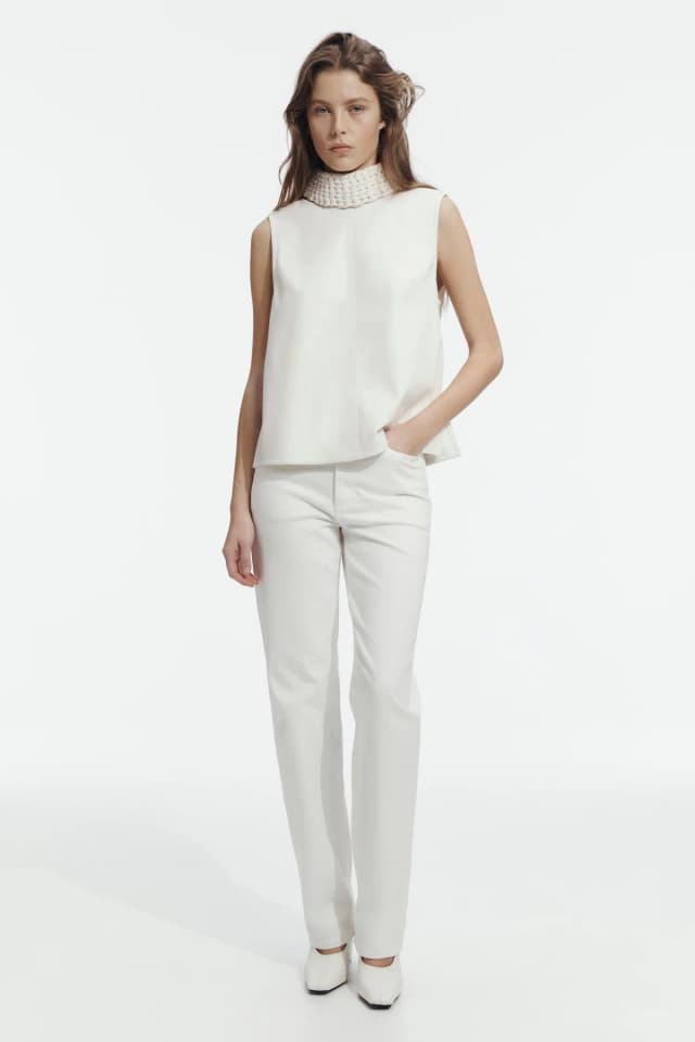 AJE Mossan Top in IVORY, image 1 of 1 from Aje