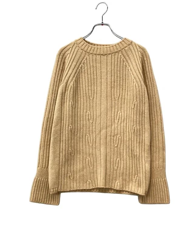 Hermès Long Sleeve Knit Cable Camel 36 Sweater in Brown from The Reluxe, photo 1 of 1