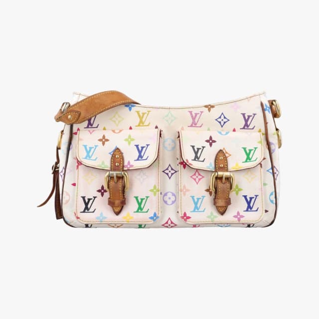 Louis Vuitton Lodge GM Blanc Monogram Multicolor Shoulder Bag in White Suede from The Reluxe, photo 1 of 1