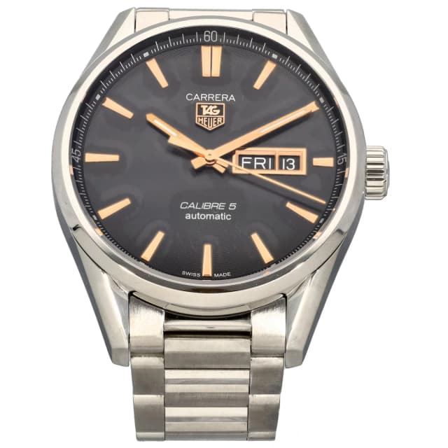 TAG Heuer Carrera WAR201C-1 41mm Stainless Steel Watch from H&T, photo 1 of 1
