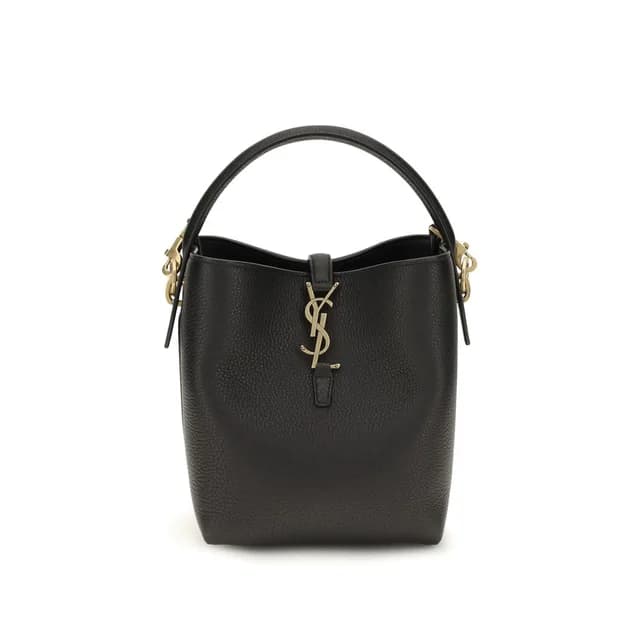 Saint Laurent Black Calf Leather Bos Taurus Backet Bag in Black Calfskin from HEWI, photo 1 of 1