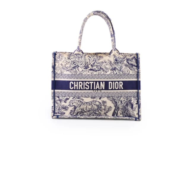 Dior Book Tote Medium Blue in Blue Canvas from The Purse Affair, photo 1 of 1