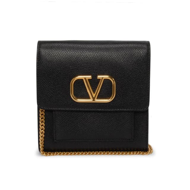 Valentino Garavani Grained Leather VSling Bag in Black Caviar leather from Blue Spinach, photo 1 of 1