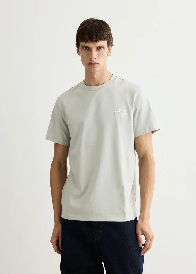 A.P.C. Standard Rue Madame T-Shirt in ILA BLEU GRIS/BLANC, image 1 of 1 from Incu